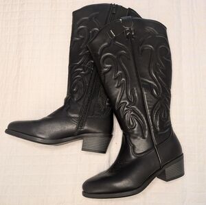 Black Heeled Western Knee Boot Torrid